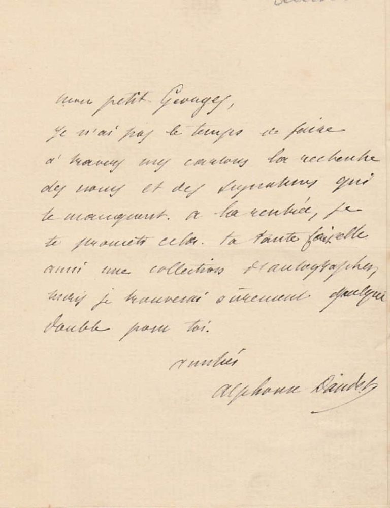 Alphonse Daudet - Lettre autographe signée - 1890 - auction online Catawiki