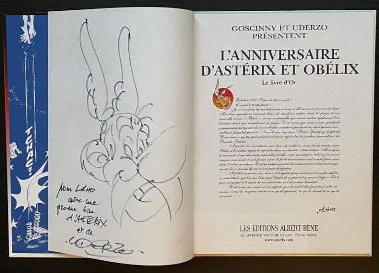 Albert UDERZO - Album dédicacé - Astérix - Autographes Manuscripta