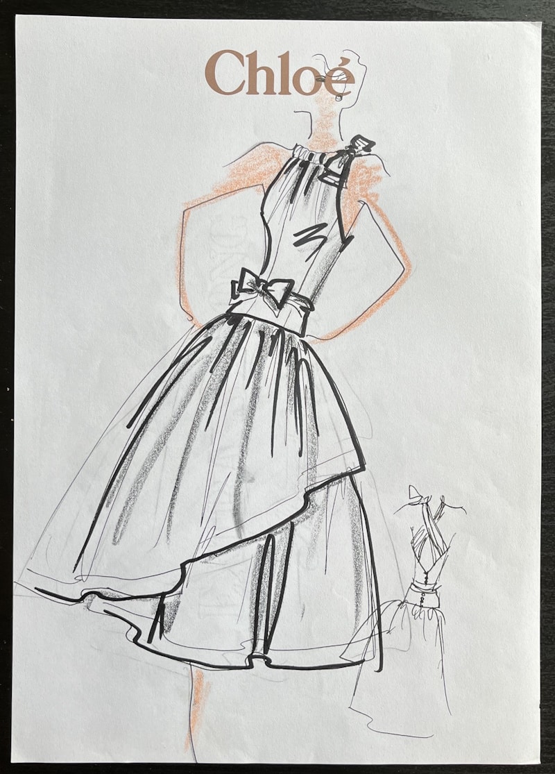 Karl LAGERFELD - Dessin original