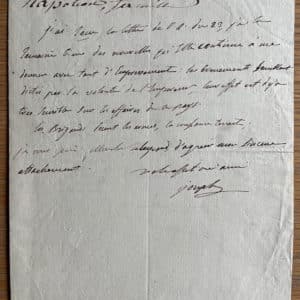 Joseph BONAPARTE - lettre autographe signée