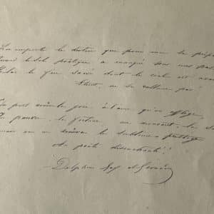 Alphonse de LAMARTINE Delphine de GIRARDIN - Poème autographe signée
