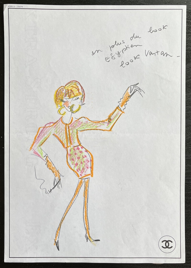 Karl LAGERFELD - Dessin original