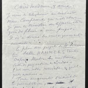Henri MATISSE - Lettre autographe signée