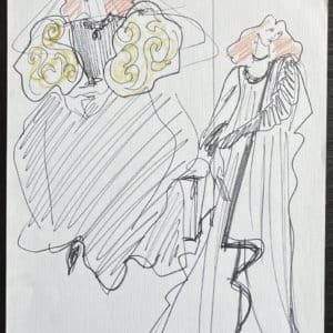 Yves SAINT-LAURENT - Dessin original