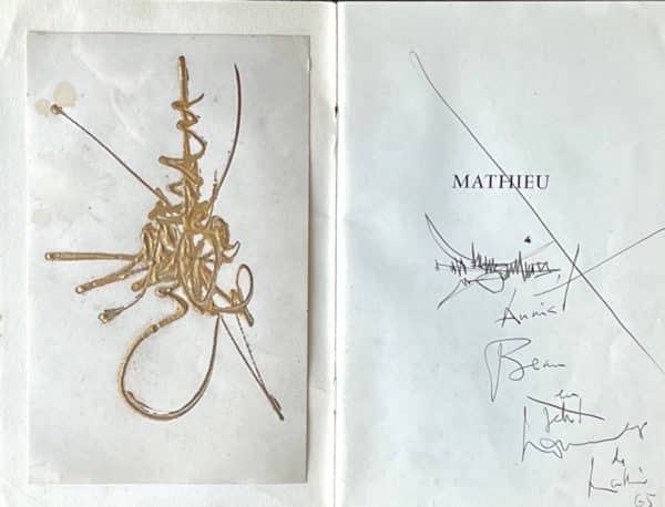 Georges MATHIEU - Dessin original - Autographes Manuscripta