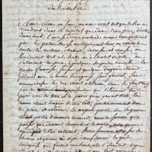 La BASTILLE - Lettre autographe signée 17 juillet 1789