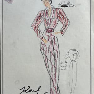 Karl LAGERFELD - Dessin original mode Chanel