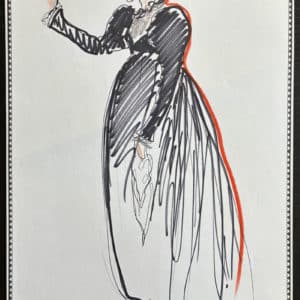 Karl LAGERFELD - Croquis original Costume Offenbach