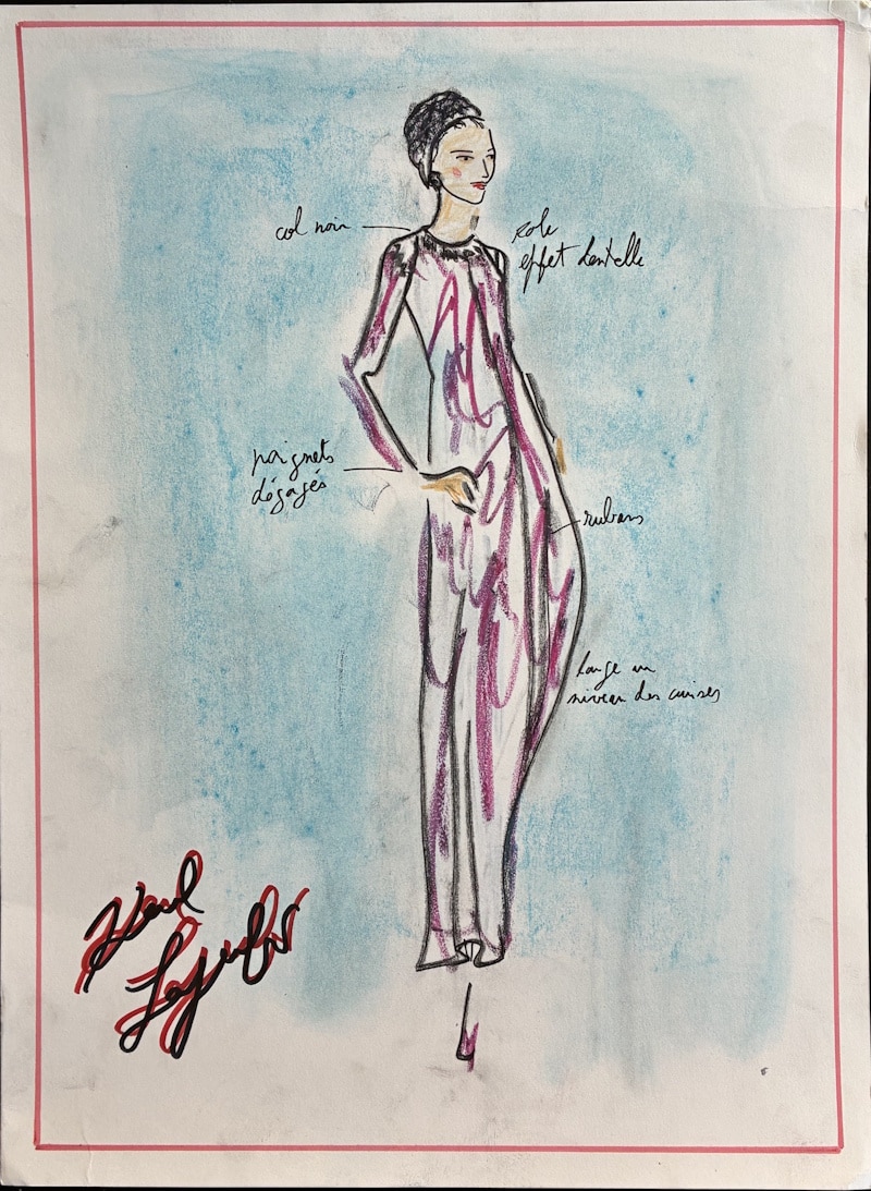 Karl LAGERFELD - Dessin original
