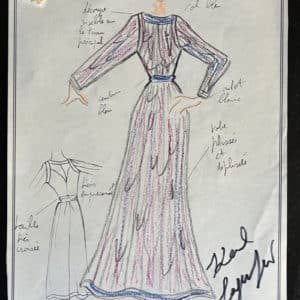 Karl LAGERFELD - Dessin mode original