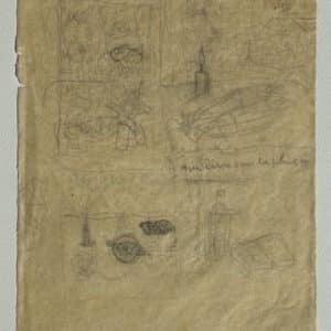 René MAGRITTE - Dessin original, un livre sous la pluie