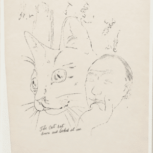 Andy WARHOL - Dessin original au chat, vers 1953