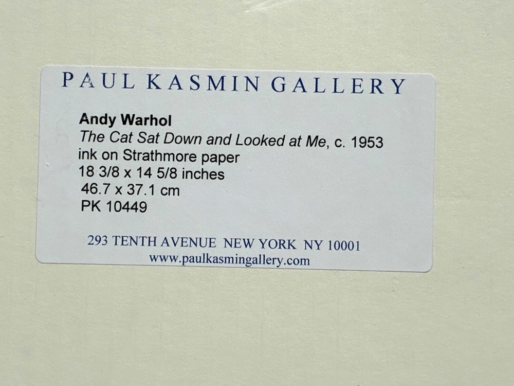 Andy WARHOL - Dessin original au chat, vers 1953 – Image 4